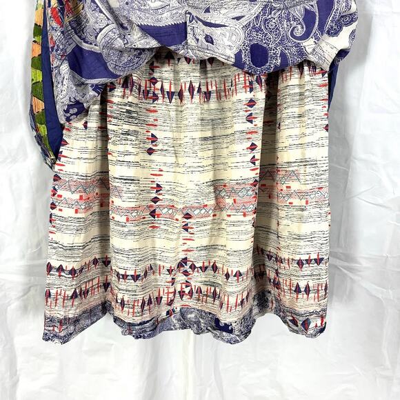 Orientique Naturally Australian Multicolor Boho Flowy Mini Skirt Women sz US MD - Picture 5 of 7